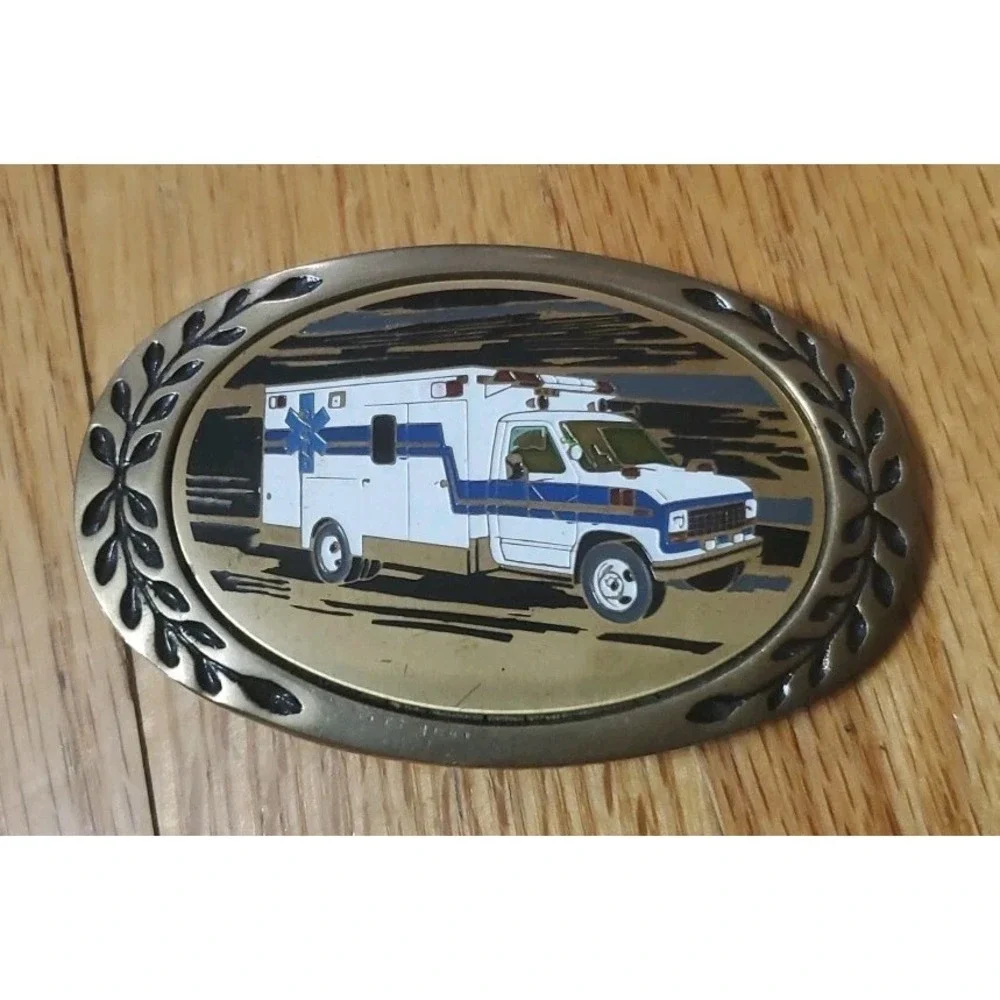 Heritage Buckles Solid Brass‎ Ambulance Belt Buckle